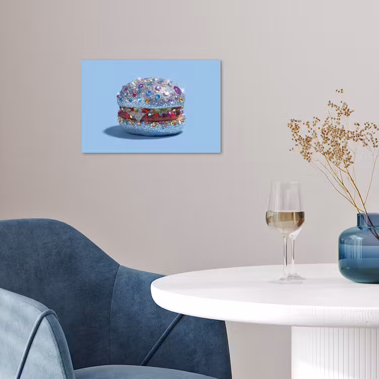 Poster - Glitters - Hamburger - Blauw — 4
