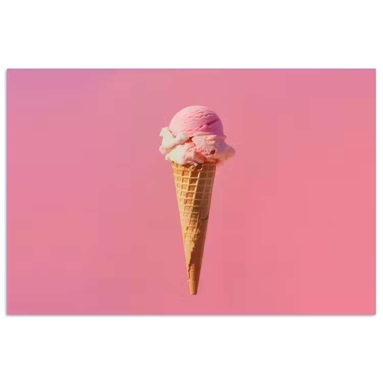 Poster - Hoorntje - Schepijs - Roze — 1