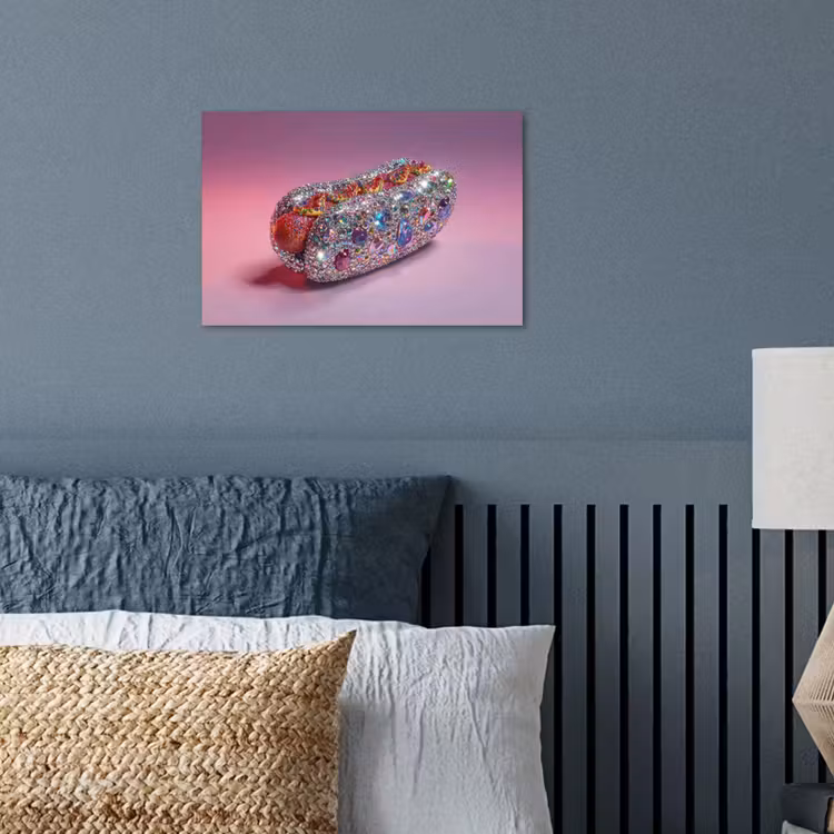 Poster - Hotdog - Steentjes - Glitters - Paars — 3