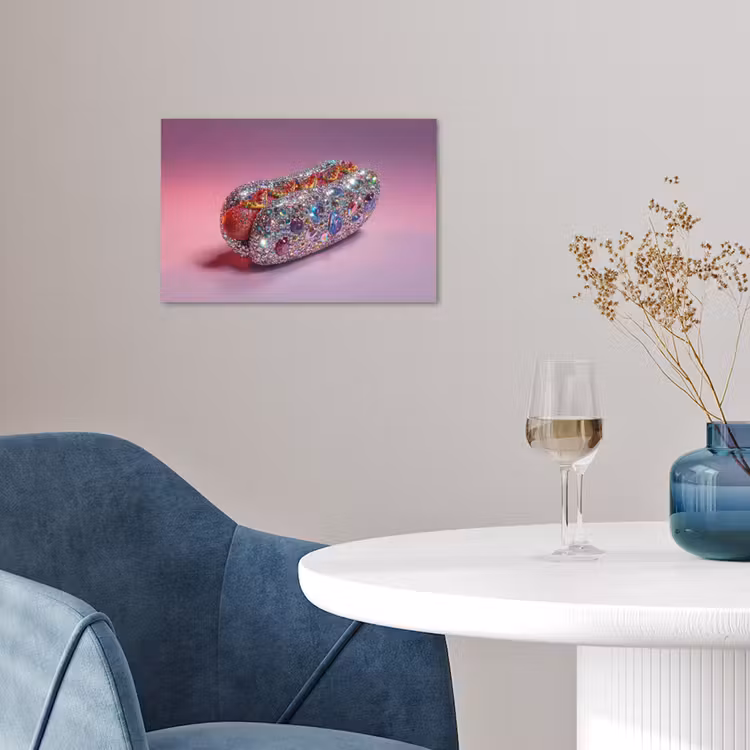 Poster - Hotdog - Steentjes - Glitters - Paars — 4