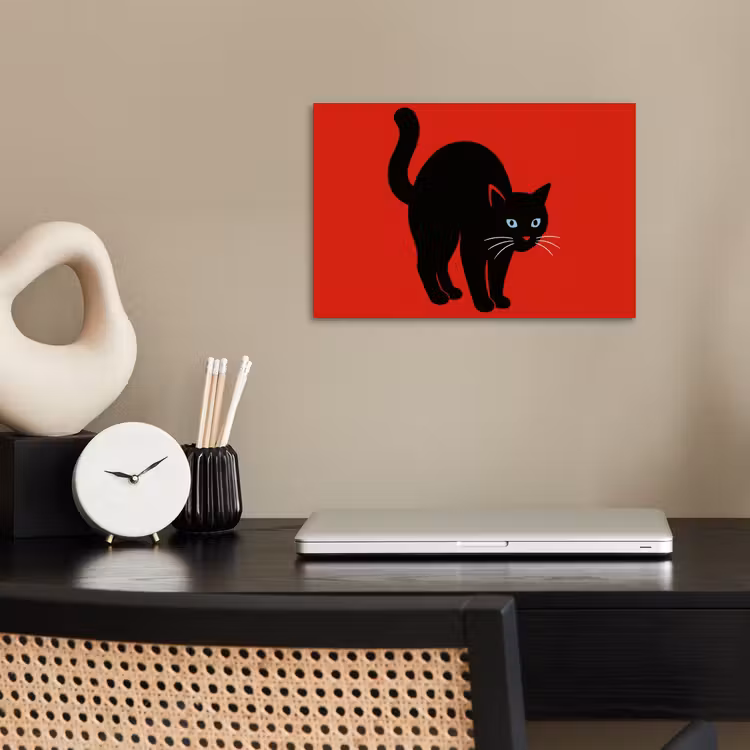 Poster - Kat - Zwart - Staart — 2