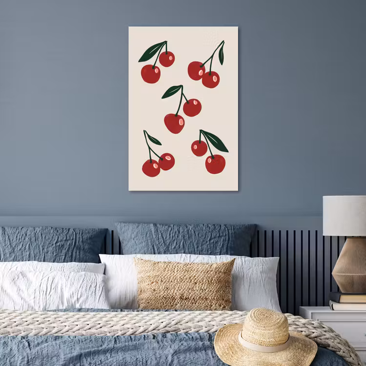 Poster - Kersen - Blaadjes - Rood — 3