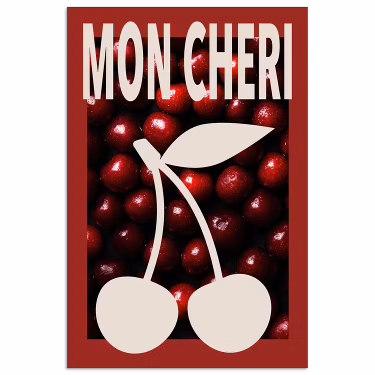 Poster - Kersen - Illustratie - Rood — 1