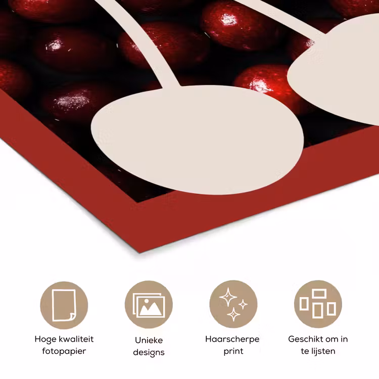 Poster - Kersen - Illustratie - Rood — 5