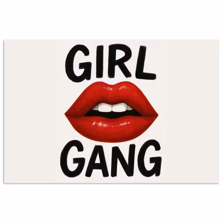 Poster - Lip - Girl - Rood - Letters — 1