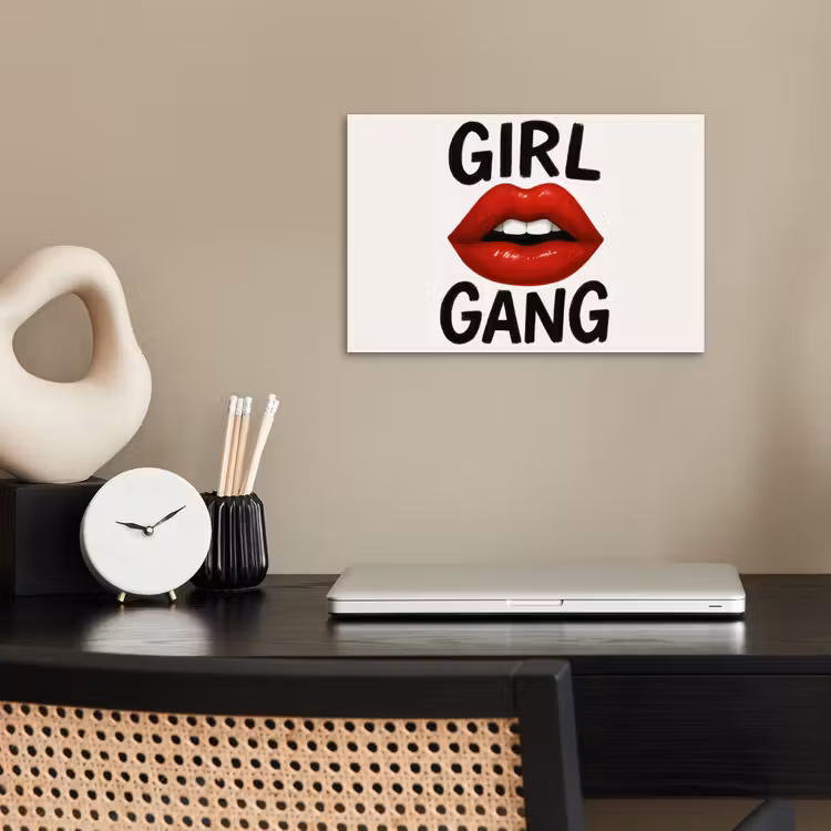 Poster - Lip - Girl - Rood - Letters — 2