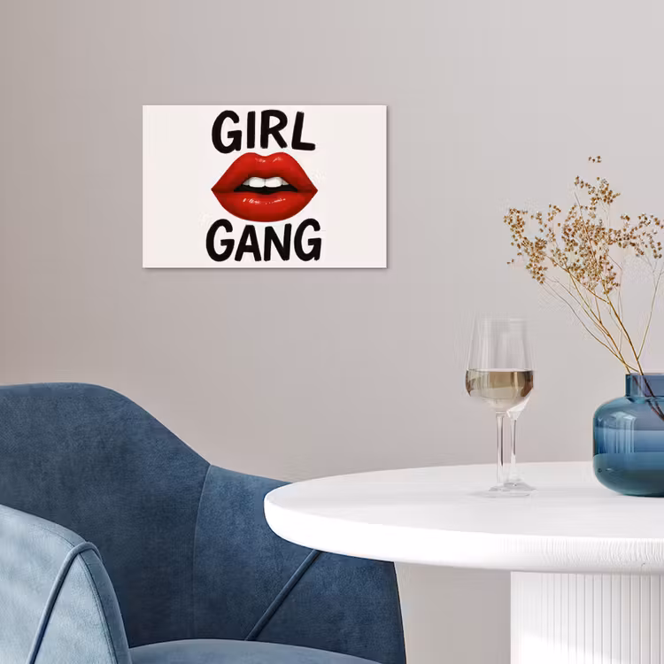 Poster - Lip - Girl - Rood - Letters — 4
