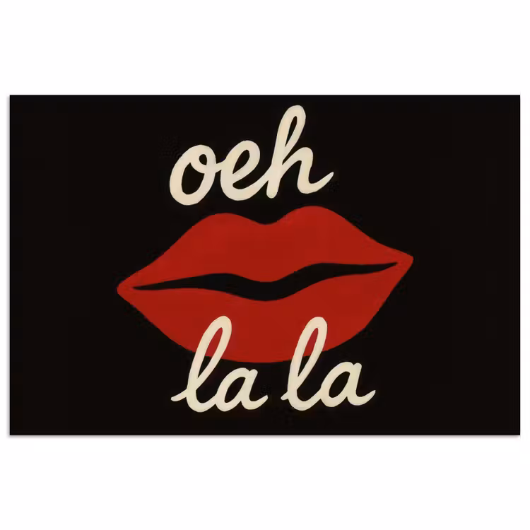 Poster - Lip - Rood - Quote — 1