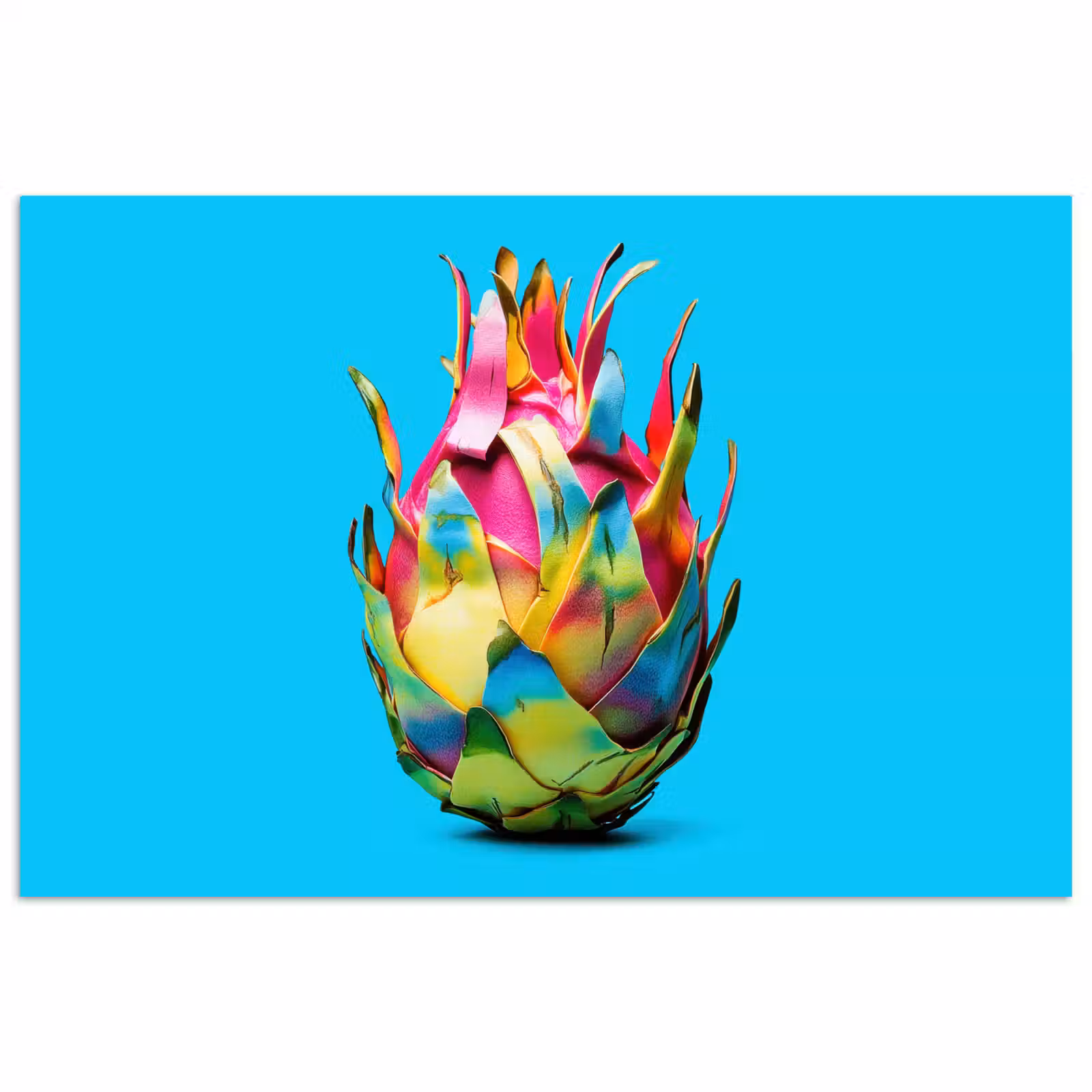 Poster - Drakenfruit - Blauw - Levendig — 1