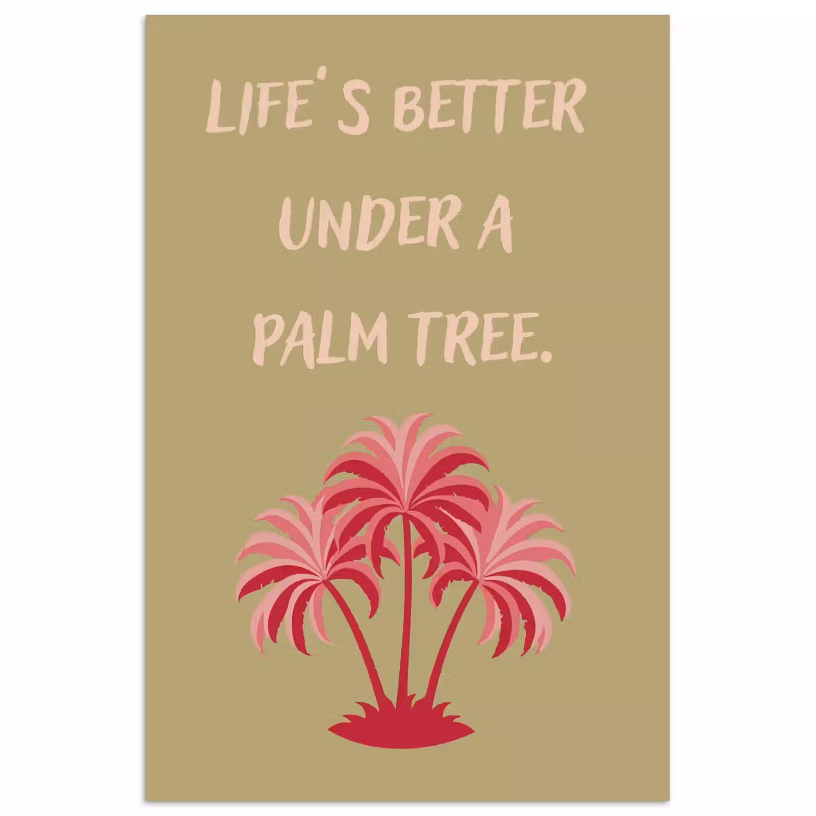 Poster - Groen - Zomer - Quote - Palmboom — 1