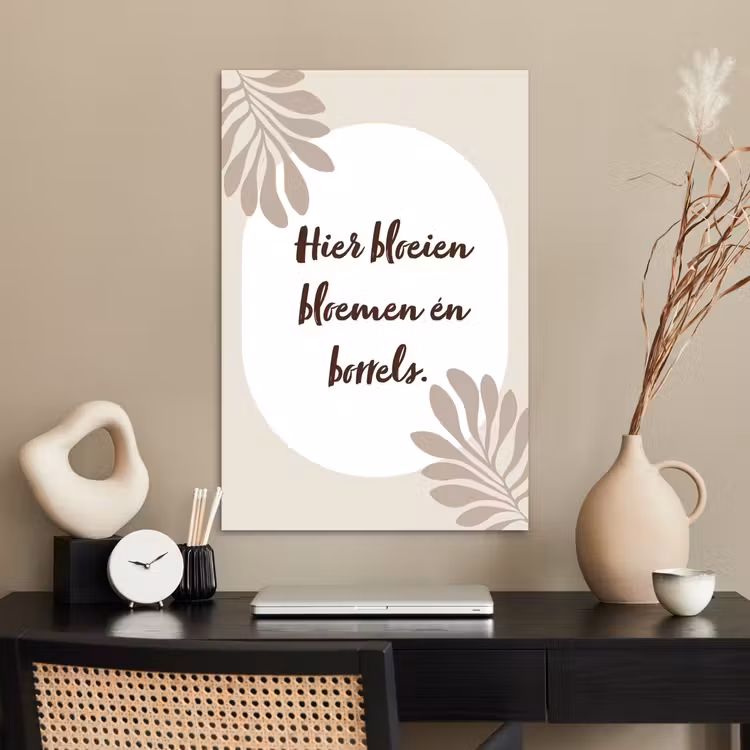 Poster - Bloemen - Quote - Zomer - Beige — 2