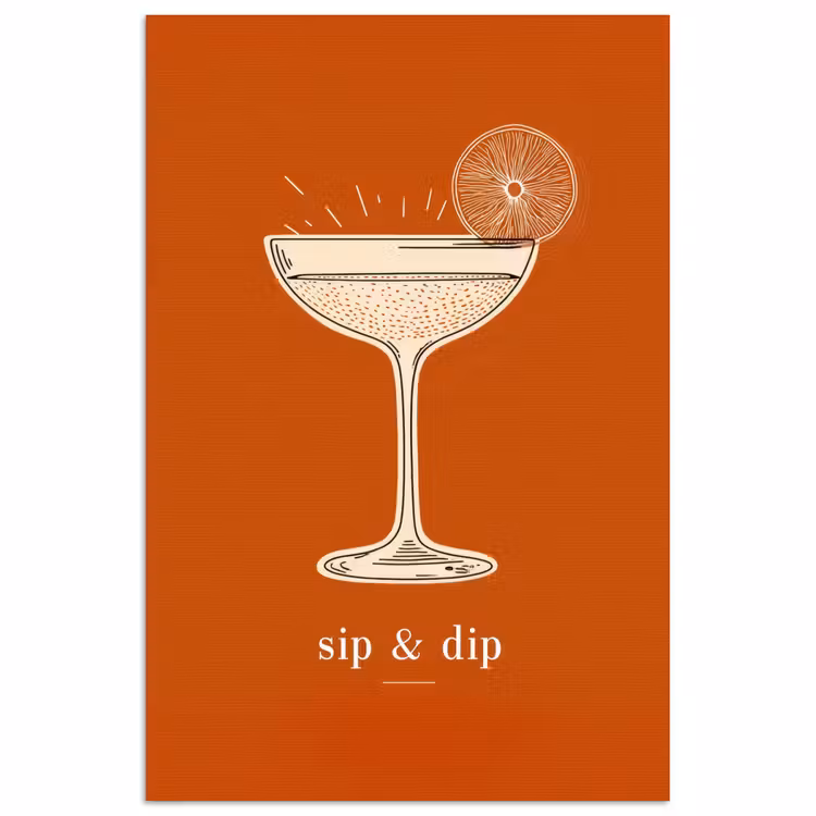 Poster - Cocktail - Oranje - Zomer - Quote — 1