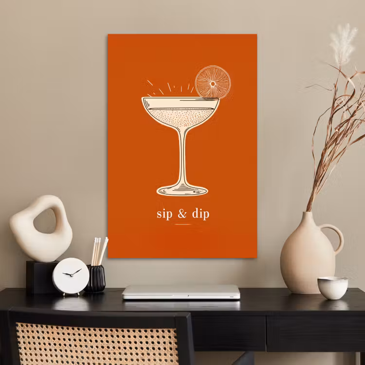 Poster - Cocktail - Oranje - Zomer - Quote — 2