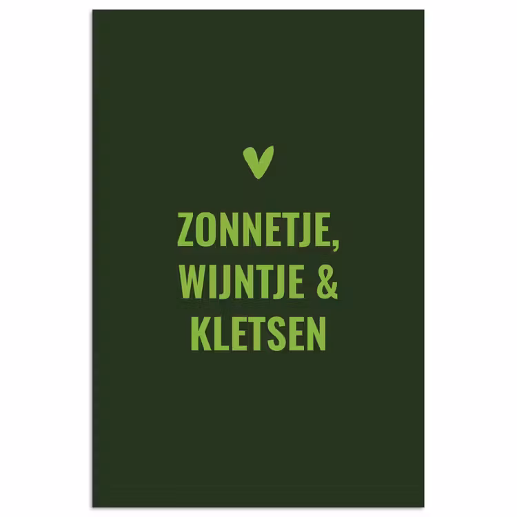 Poster - Donkergroen - Quote - Zon - Zomer — 1