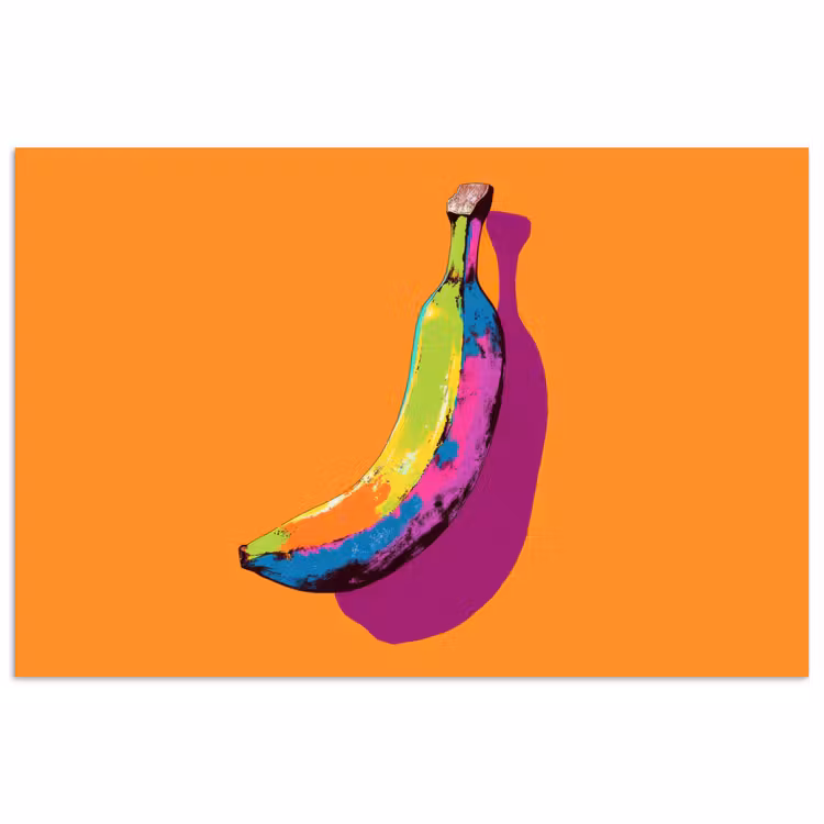 Poster - Felle kleuren - Banaan - popart — 1