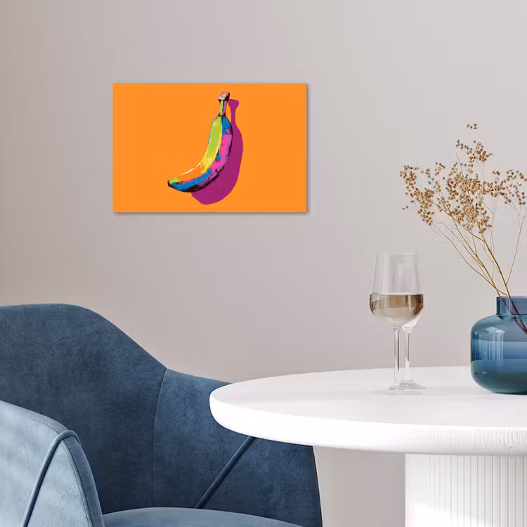 Poster - Felle kleuren - Banaan - popart — 4