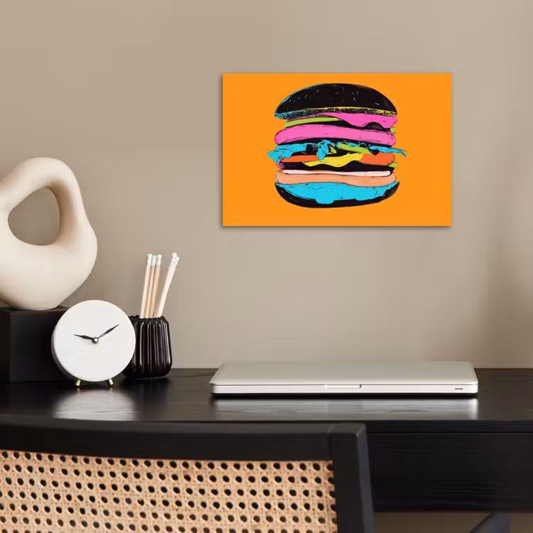 Poster - Hamburger - Kleurrijk - Speels — 2