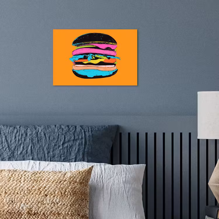 Poster - Hamburger - Kleurrijk - Speels — 3