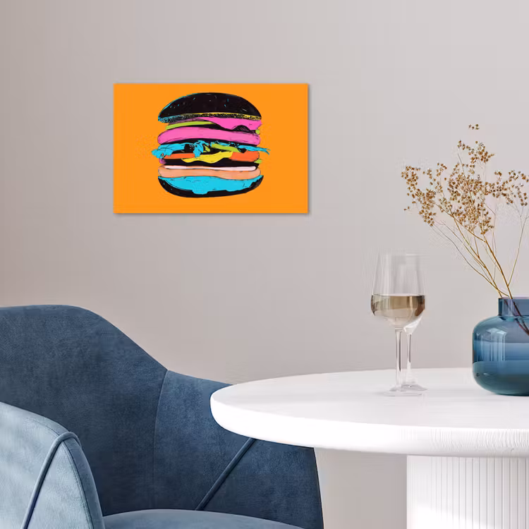 Poster - Hamburger - Kleurrijk - Speels — 4