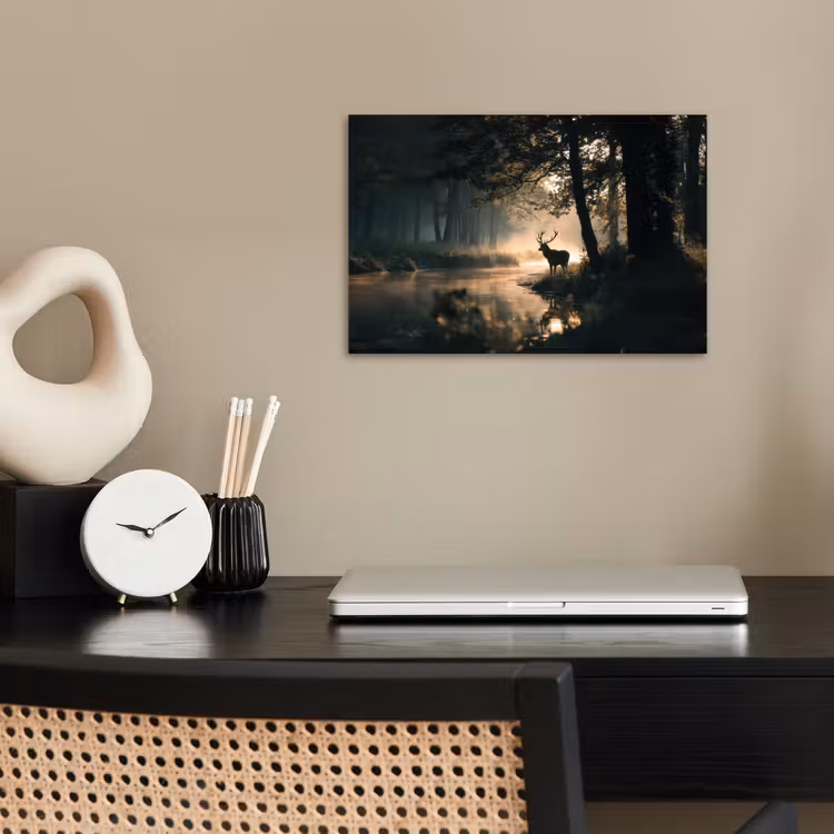 Poster - Hert - Bosbeek - Mystiek — 2