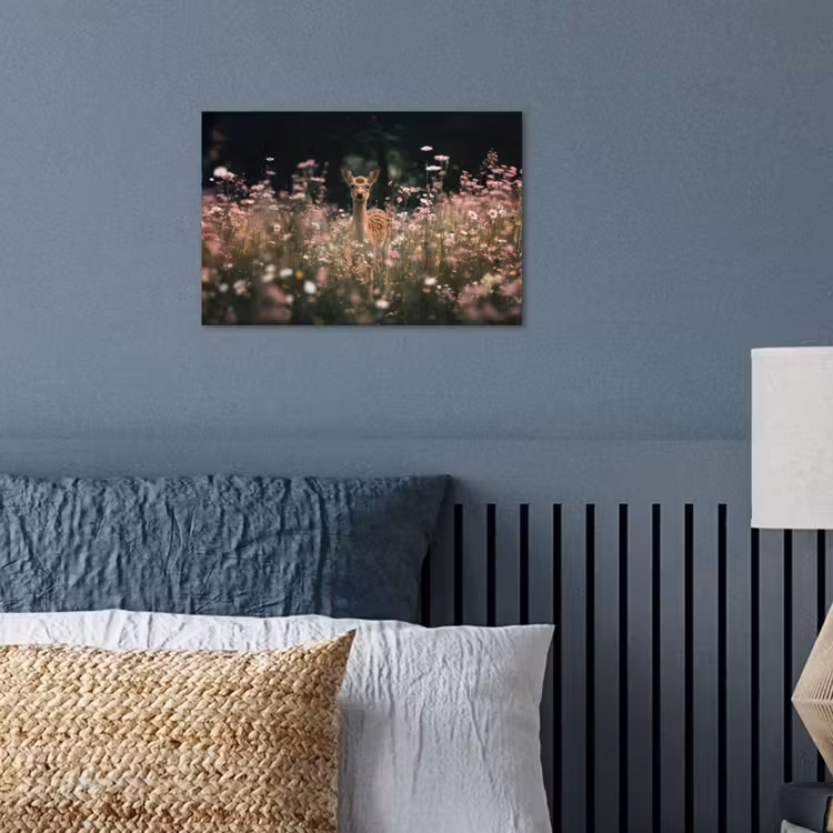 Poster - Hert - Wilde bloemen - Bos — 3