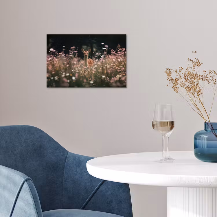 Poster - Hert - Wilde bloemen - Bos — 4