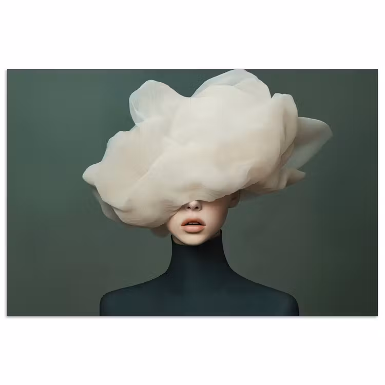 Poster - Hoed - Vrouw - Beige — 1