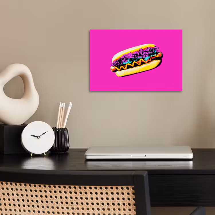 Poster - Hotdog - Roze - Retro — 2