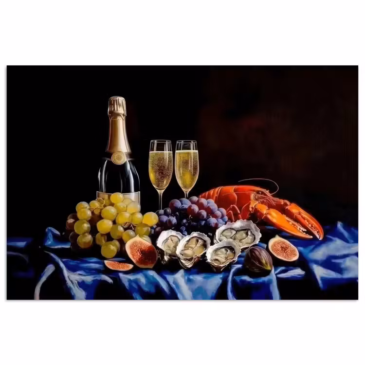 Poster - Champagne - Luxe - Oesters — 1