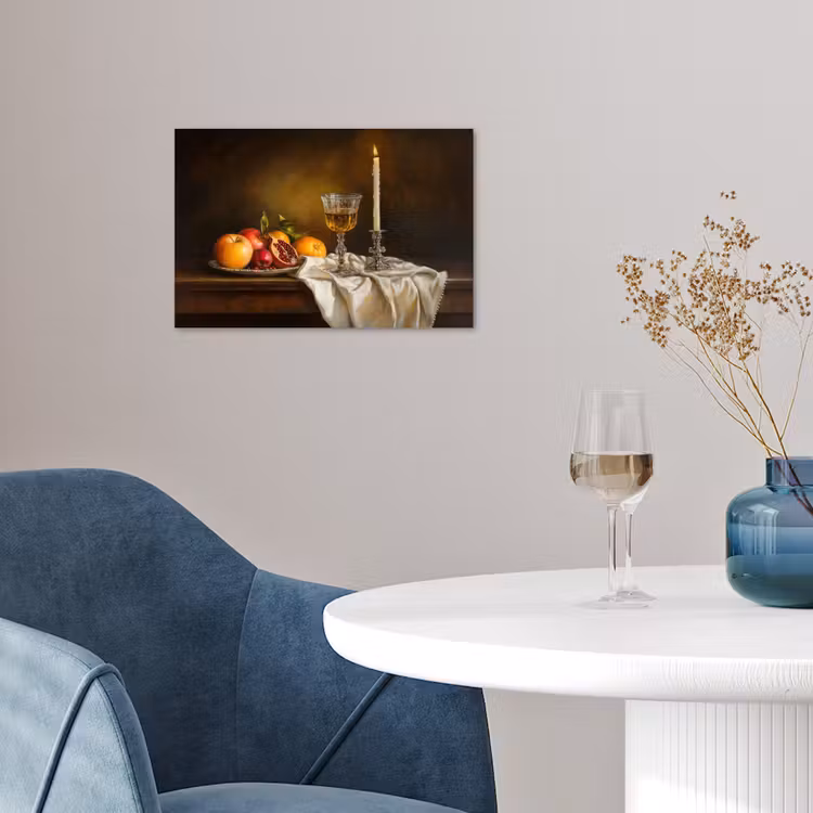 Poster - Fruit - Stilleven - Wijn - Kaars — 4