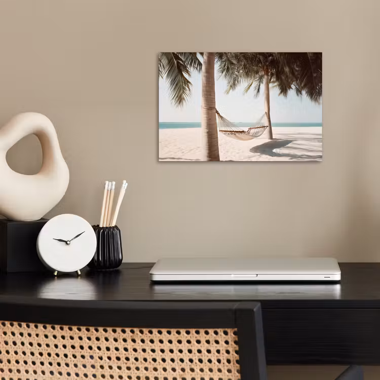 Poster - Hangmat - Palmbomen - Strand - Zee — 2