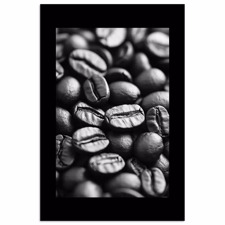 Poster - Koffiebonen - Zwart - Vintage — 1