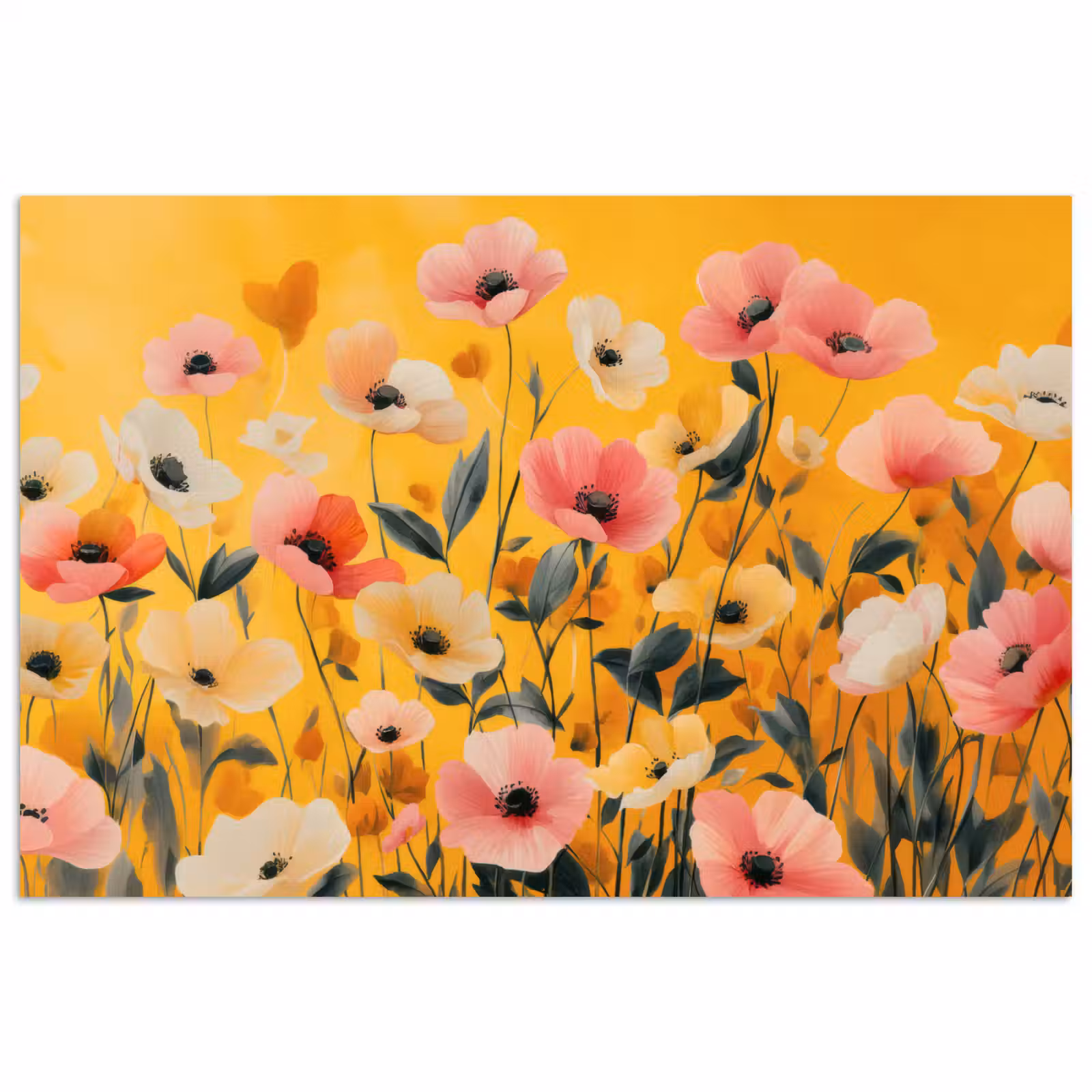 Poster - Bloemen - Veld - Geel — 1