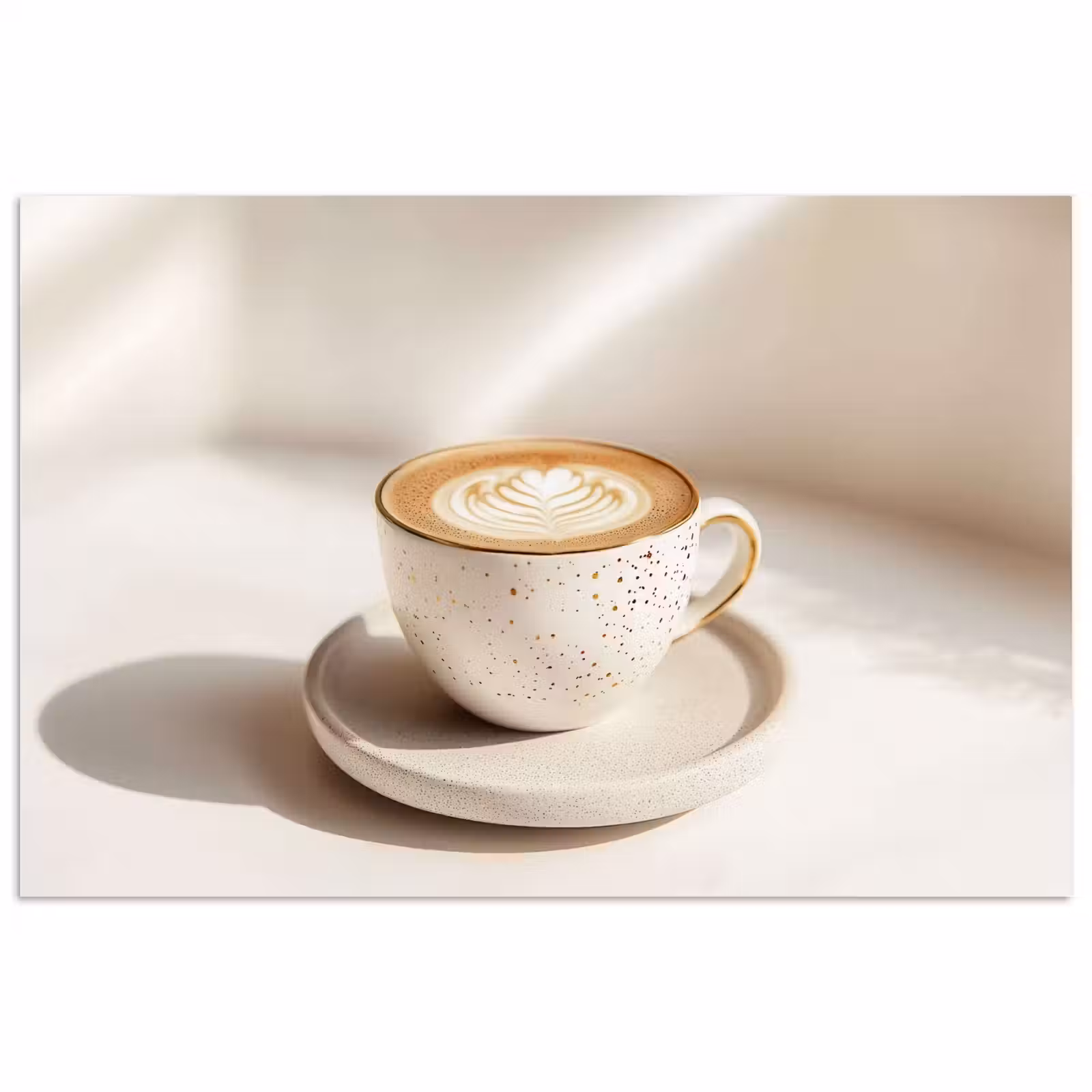 Poster - Cappuccino - Schuim - Schotel - Beige — 1