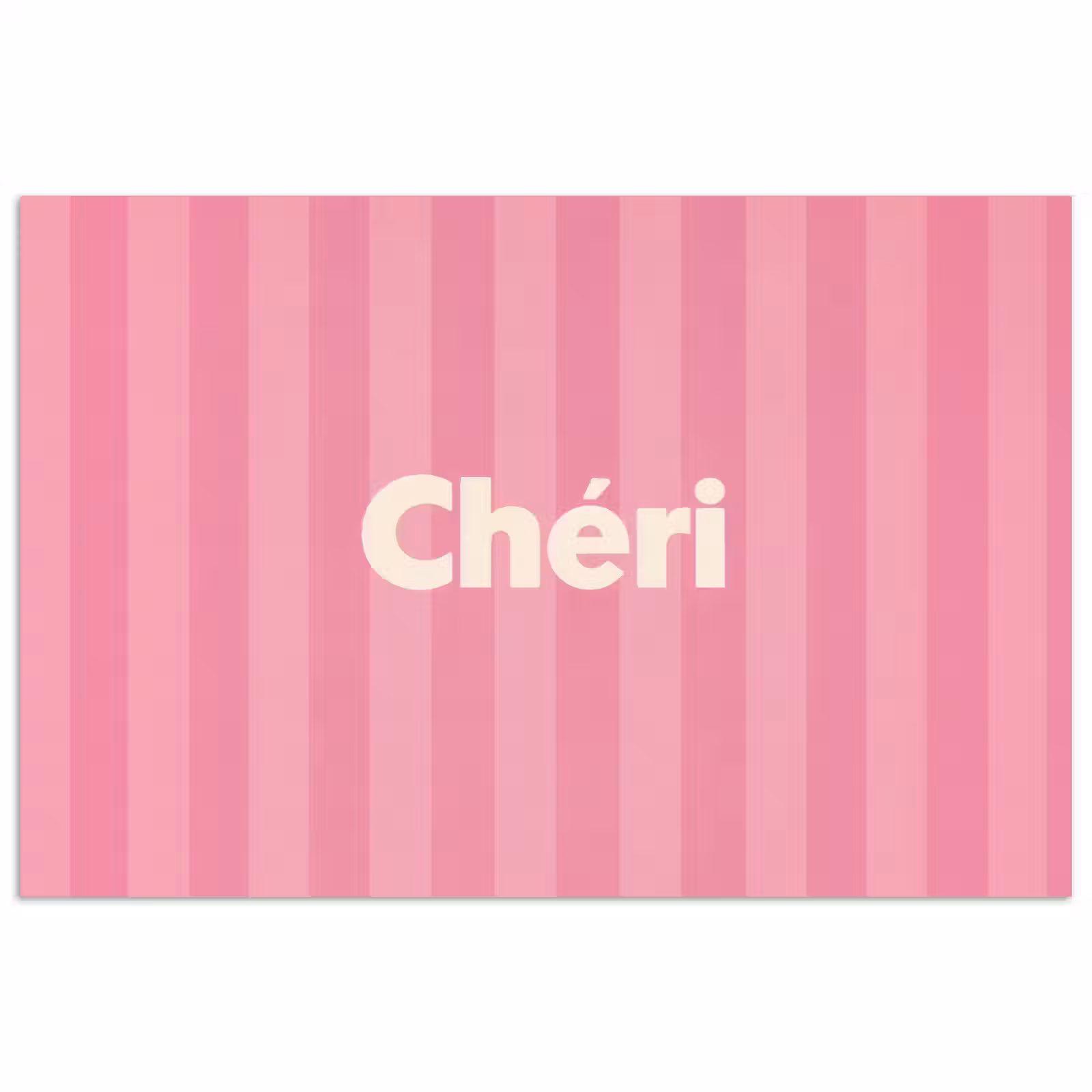 Poster - Gestreept - Roze - Chéri — 1