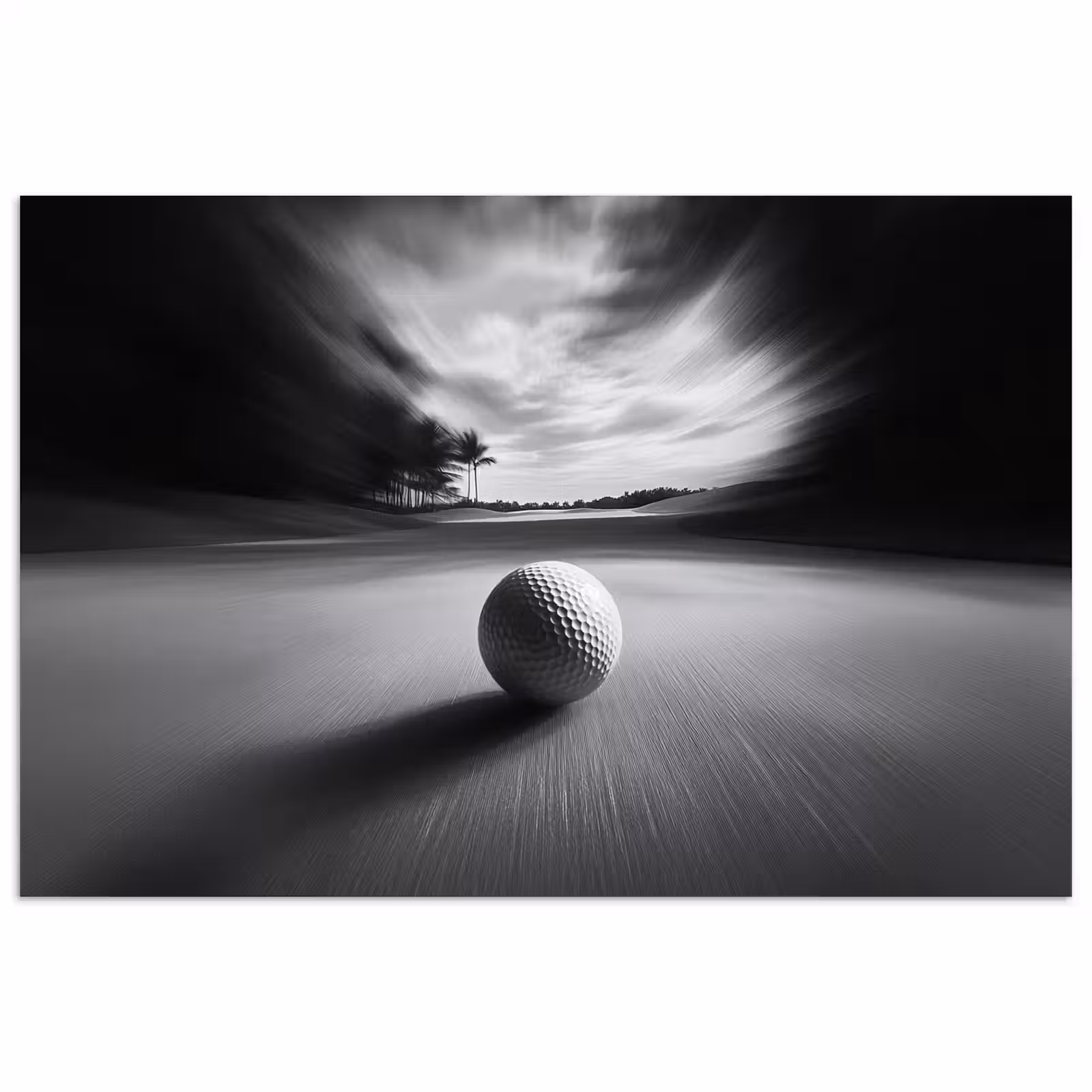 Poster - Golfbal - Wazig - Zwart — 1