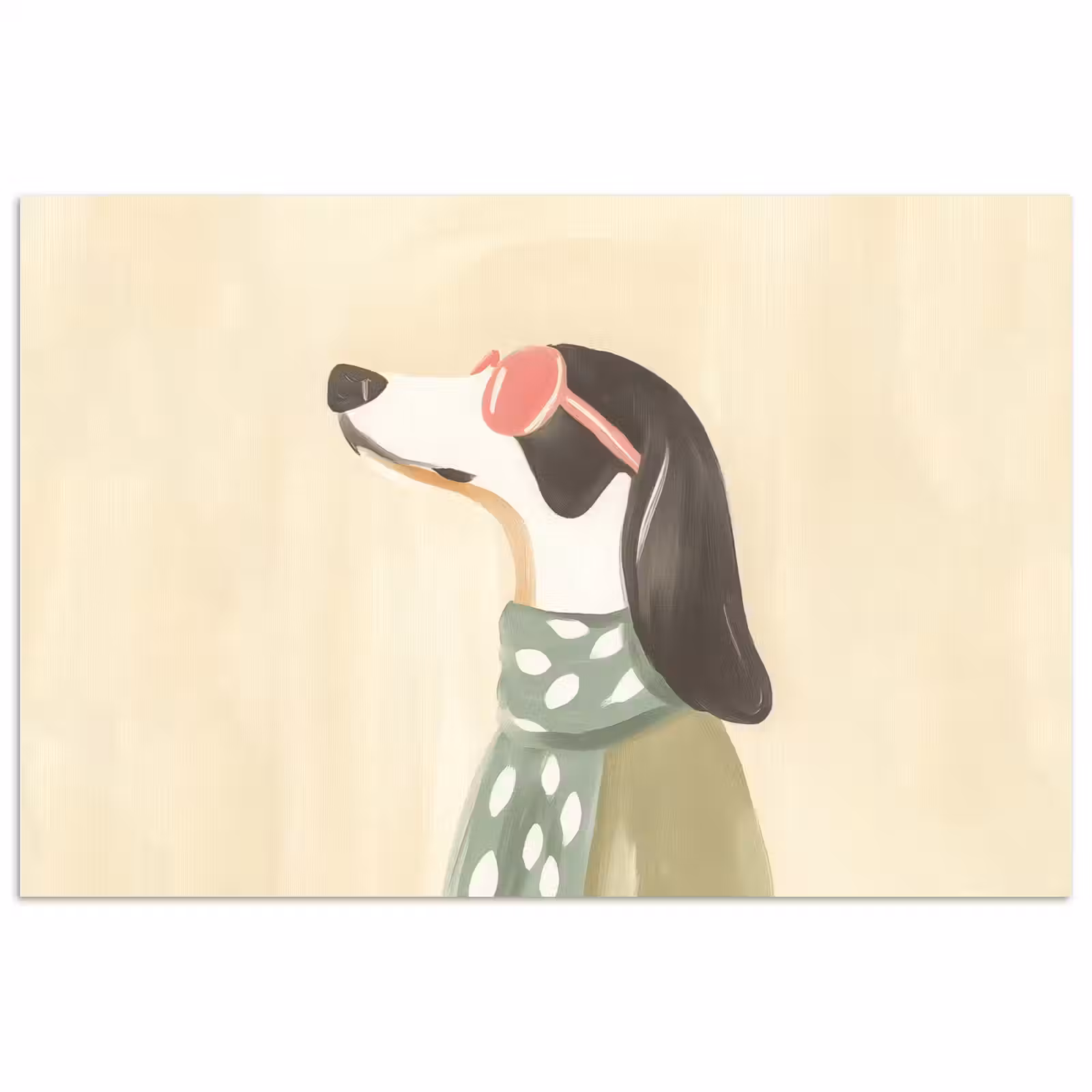 Poster - Hond - Zonnebril - Sjaal — 1
