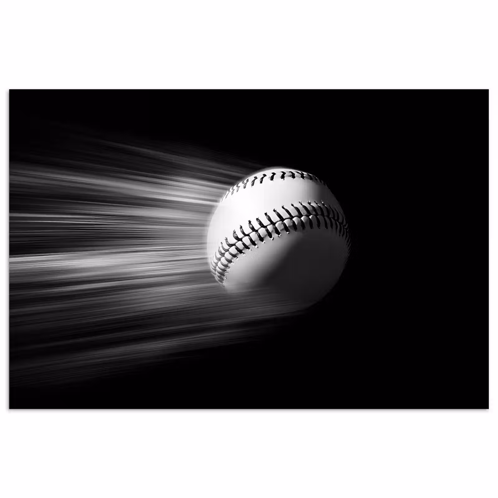 Poster - Honkbal - Wit - Vliegt — 1