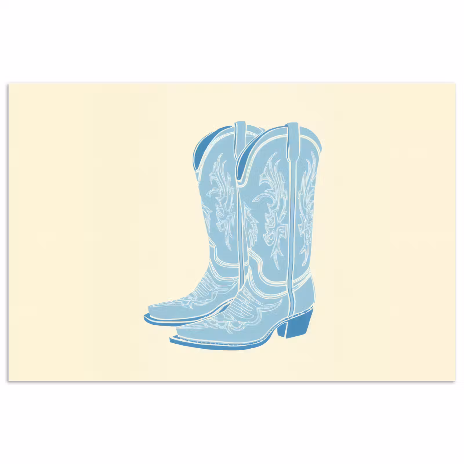 Poster - Illustratie - Cowboylaarzen - Patroon — 1