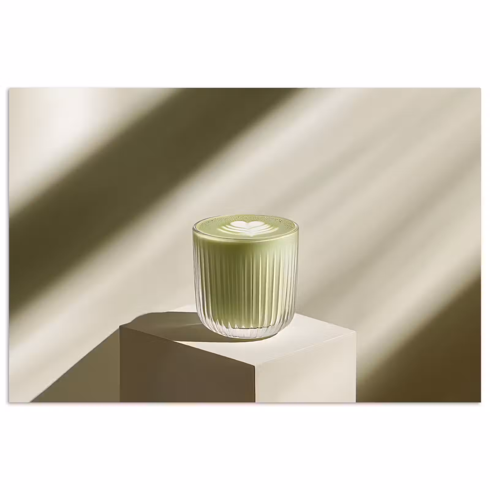 Poster - Matcha - Glas - Groen - Minimalistisch — 1