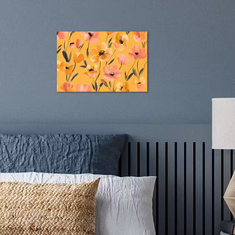Poster - Bloemen - Geschilderd - Geel — 3
