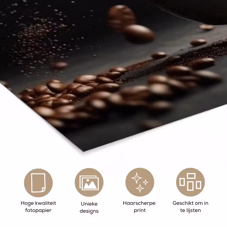 Poster - Cappuccino - Kop - Bonen - Bruin — 5