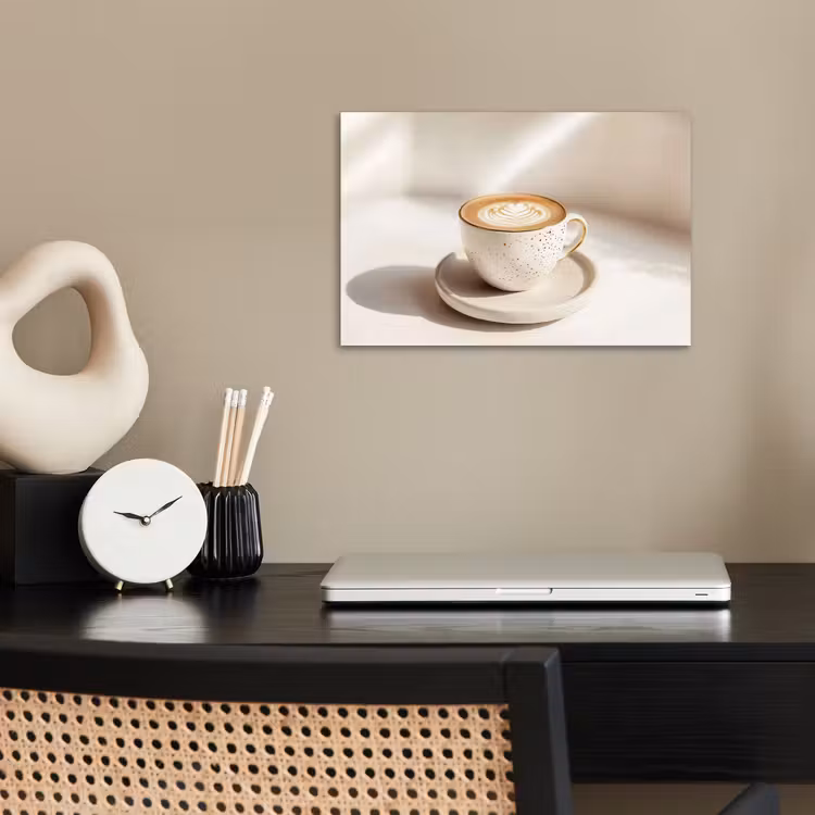 Poster - Cappuccino - Schuim - Schotel - Beige — 2