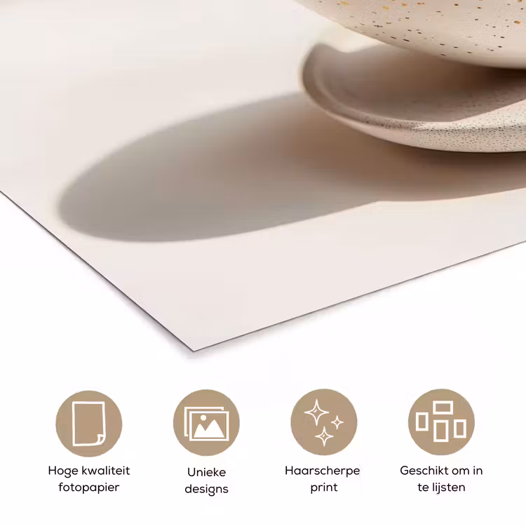 Poster - Cappuccino - Schuim - Schotel - Beige — 5