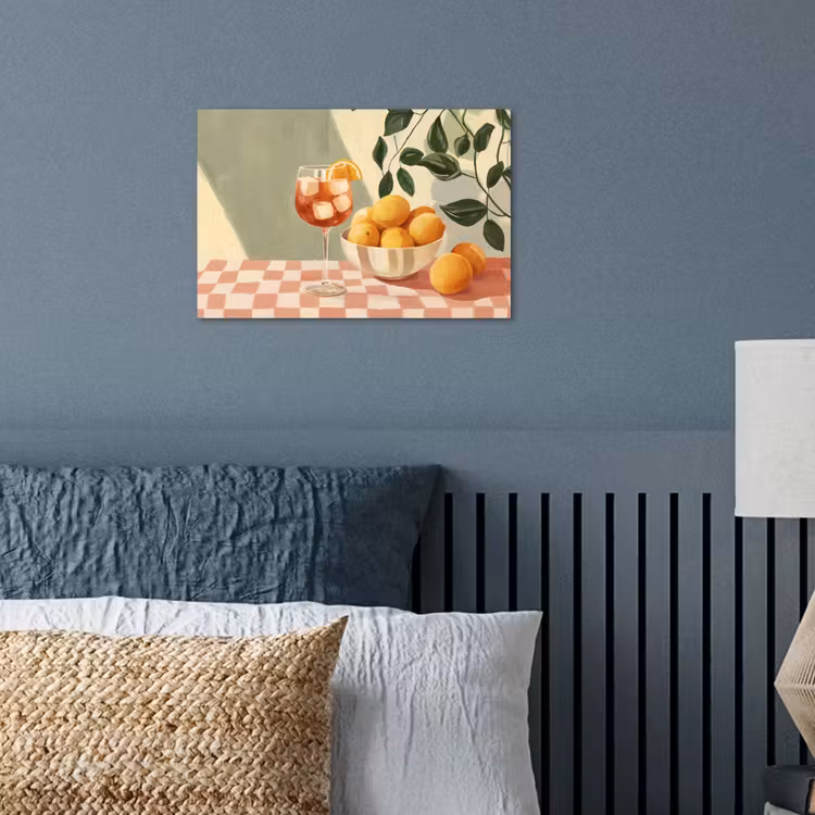 Poster - Citroenen - Glas - Tafelkleed - Geblokt — 3