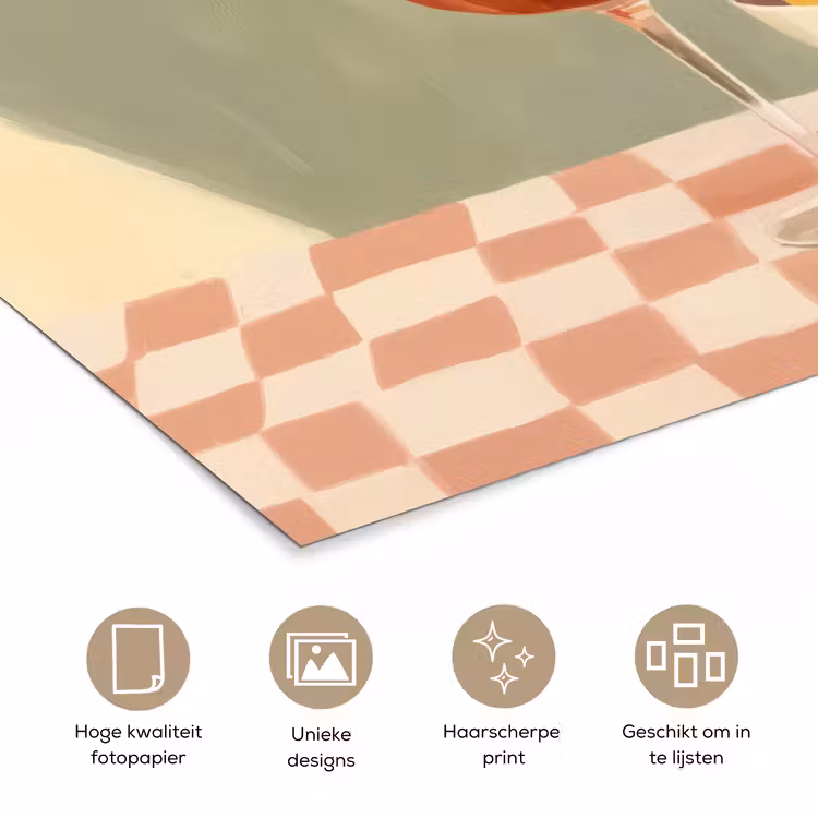 Poster - Citroenen - Glas - Tafelkleed - Geblokt — 5