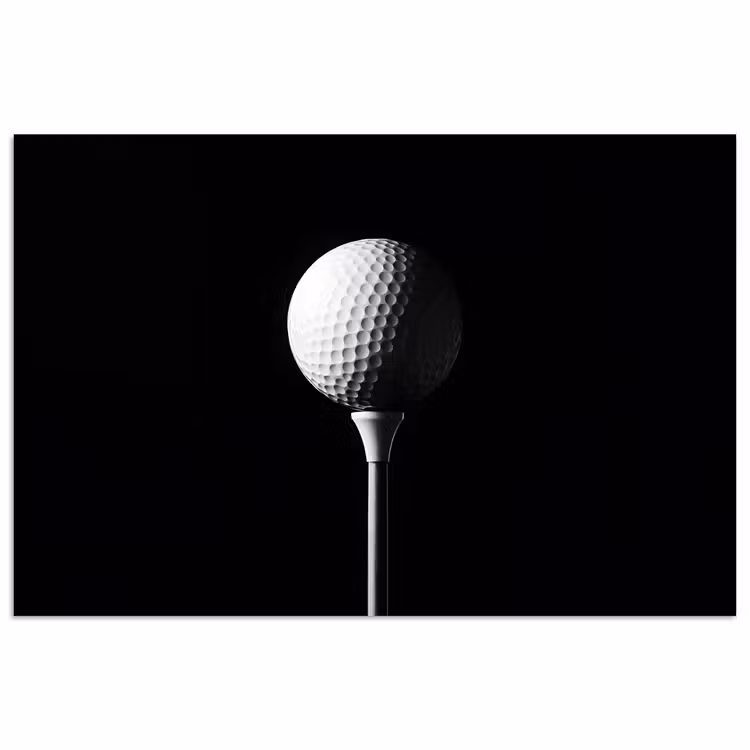 Poster - Golfbal - Minimalistisch - Wit — 1