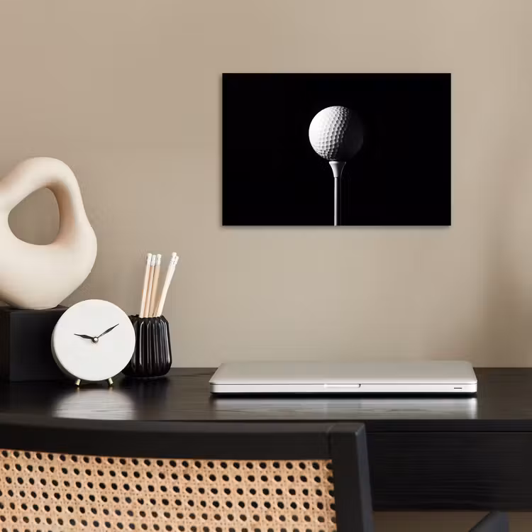 Poster - Golfbal - Minimalistisch - Wit — 2