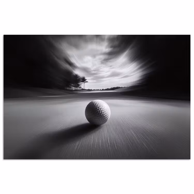 Poster - Golfbal - Wazig - Zwart — 1