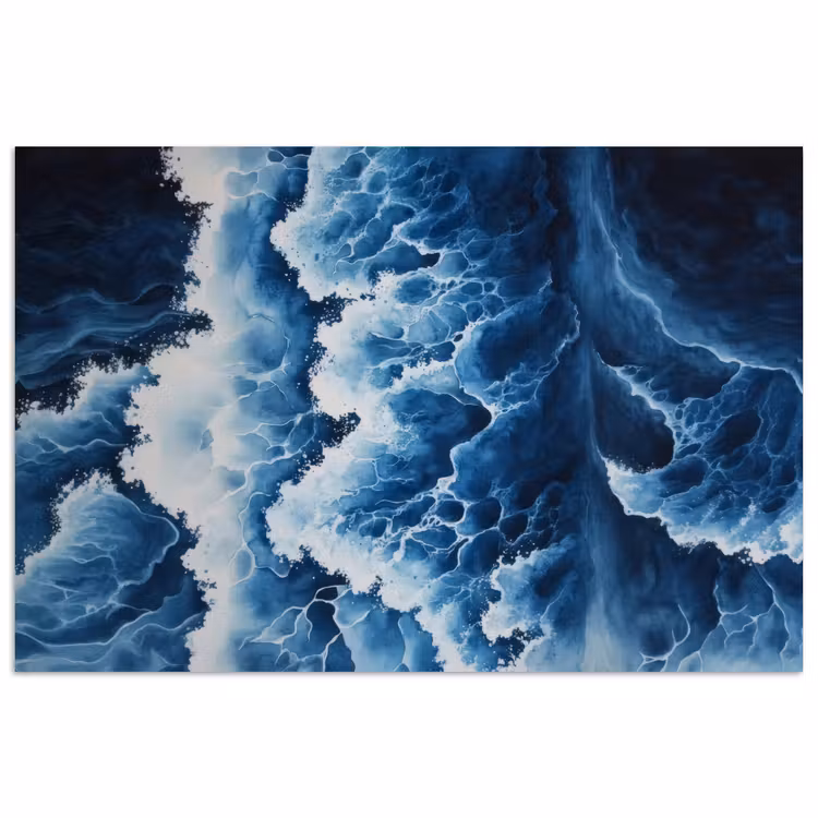 Poster - Golven - Blauw - Schuim — 1